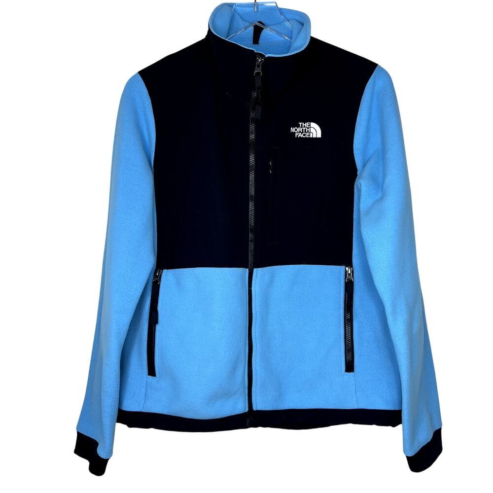 The North Face Women's Glacier Full Zip Fleece Jacket MEDIUM Light Blue Black
